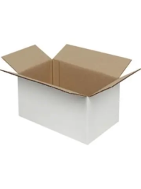 10x6x5cm Single Corrugated Box - White - 1