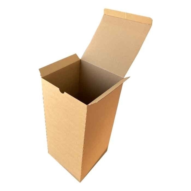 14x14x25cm Double Slotted Locked Box - Kraft - 2