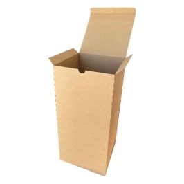 14x14x25cm Double Slotted Locked Box - Kraft - 1