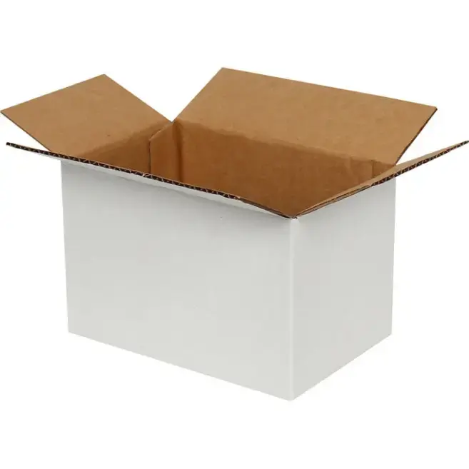 15x10x10cm Single Corrugated Box - White - 1