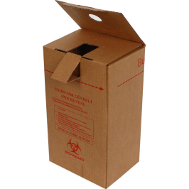 17x13x28.5cm Injector Safe Waste Box - Kraft - 3