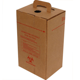 17x13x28.5cm Injector Safe Waste Box - Kraft - 4