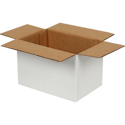 20x10x10cm Single Corrugated Box - White - 1