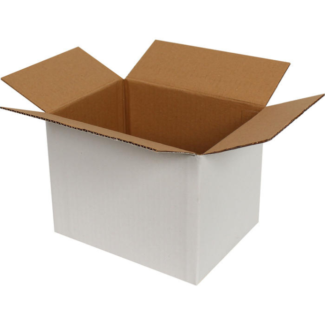 20x15x15cm Single Corrugated Box - White - 2