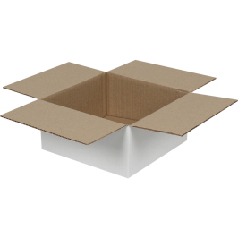 20x20x10cm Single Corrugated Box - White - 1