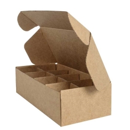 20x9.5x5.4cm Box - 0.3 Desi Box - Box with Compartment - Kraft - 1