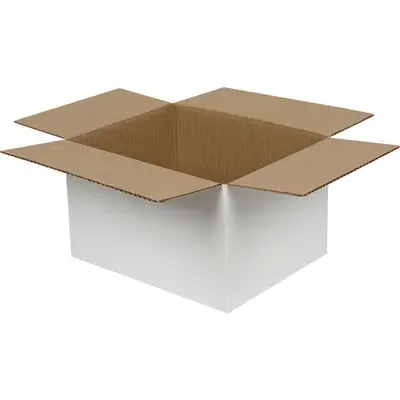 21x12x14cm Single Corrugated Box - White - 1