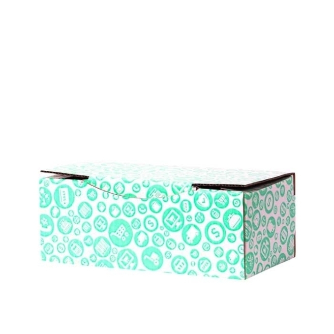 22,5x12x8cm Turquoise Patterned Box - 3