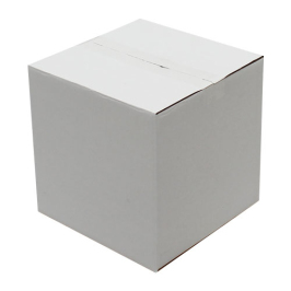 23x23x23cm Single Corrugated Box - White - 2