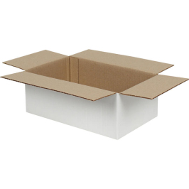 25x15x10cm Single Corrugated Box - White - 1