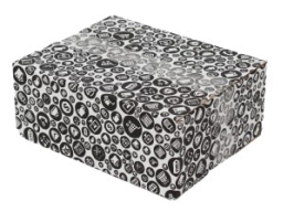 25x20x10cm Single Corrugated Black Shopping Patterned Box - 2