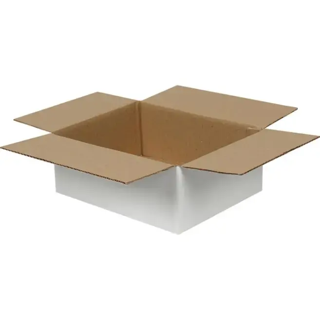 25x20x10cm Single Corrugated Box - White - 1