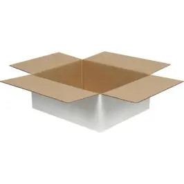 30x25x12cm Single Corrugated Box - White - 2