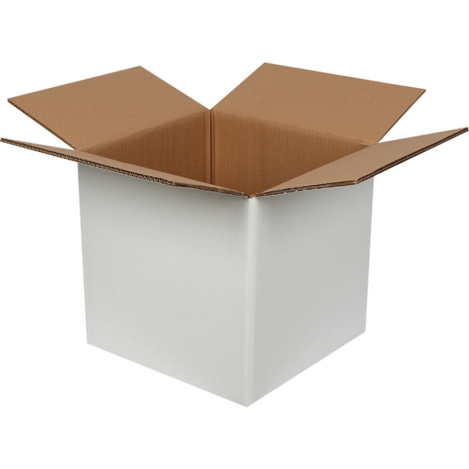 30x30x30cm Double Corrugated White Box - 2