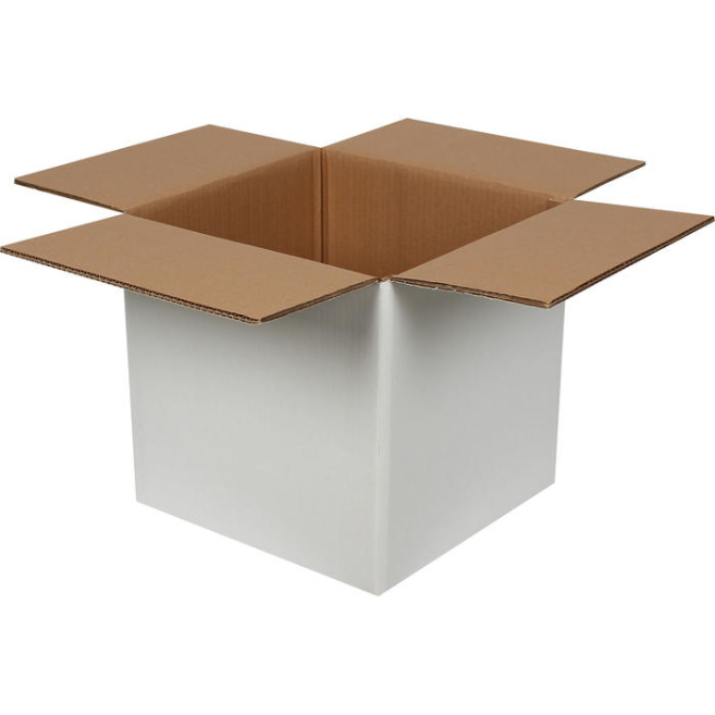 30x30x30cm Double Corrugated White Box - 1