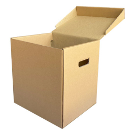 32x26x33cm Box With Handle -Kraft - 2