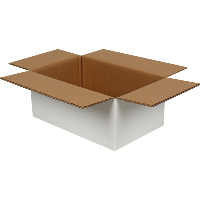 35x22x15cm Double Corrugated Box - White - 1