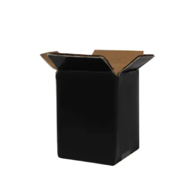 3x3x4cm Box - 0.01 Desi Box - Single Corrugated Box - Black - 1