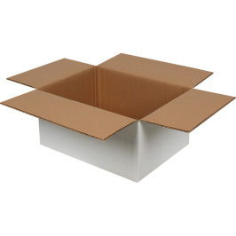 40x30x20cm Double Corrugated White Box 