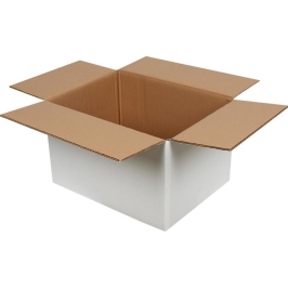 40x30x25cm Double Corrugated White Box - 1