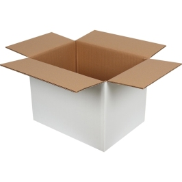 40x30x30cm Double Corrugated White Box - 1