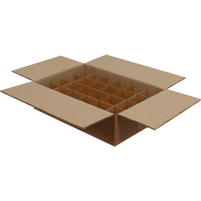 44x29.5x12.7cm. Box of Water Glass with Separator - 1