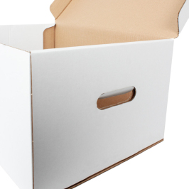 46.5x34x24cm Box - 12 Desi Boxes - Double Corrugated Ziplock Box - White - 3