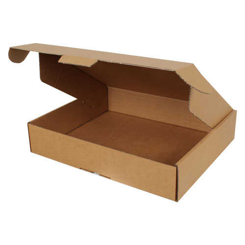 50x40x10cm Double Slotted Locked Box - Kraft - 2