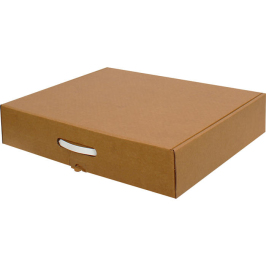 50x40x10cm Double Slotted Locked Box with Handles - Kraft - 3