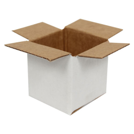 5x5x5cm Single Corrugated Box - White - 3