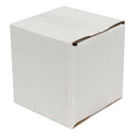 5x5x5cm Single Corrugated Box - White - 2