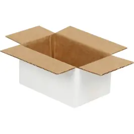 6,5x3,5x3cm Single Corrugated White Box - 1