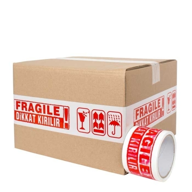 70x40 Warning Fragile Warning Printed Packing Tape - 2