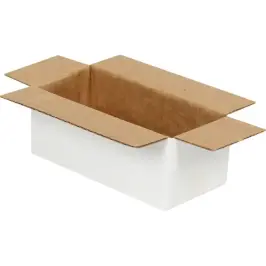 8,5x3,5x3cm Single Corrugated White Box - 1