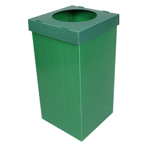 Plastic Waste Paper Box - Green - 1