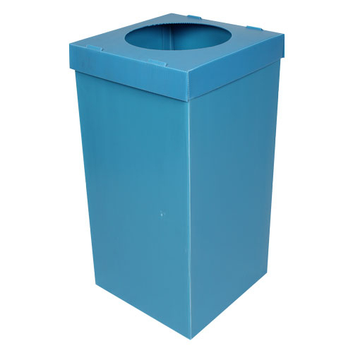 Plastic Waste Paper Box - Blue - 1